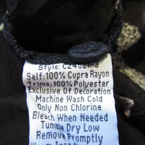 NWT Johnny Was Viola Tunic in Black Floral Embroidered Henley Blouse Top S $285 - Picture 6 of 7